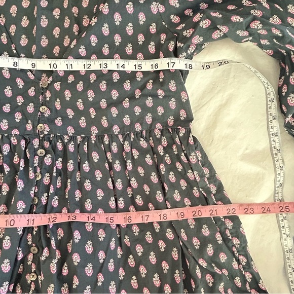 J CREW BEACHWEAR Organic Cotton A-line Floral Tiered Beach Dress Best Buds S - Picture 12 of 13